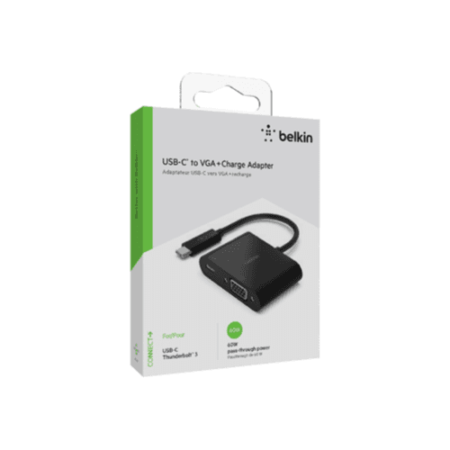 Belkin USB-C to VGA + Charge Adapter - 60W PD