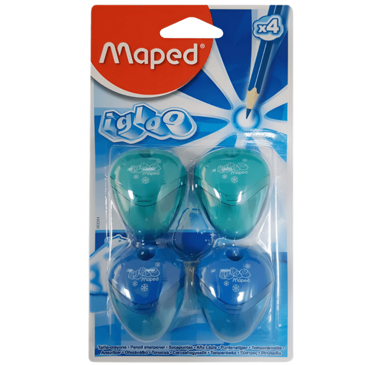 Maped 1 Hole Igloo Sharpener Pack Of 4 (SNMD06)