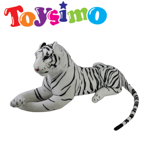 80cm Soft White Tiger