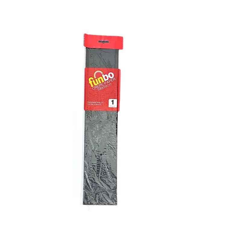 Funbo crepe paper 200x50cm black colour - 8944