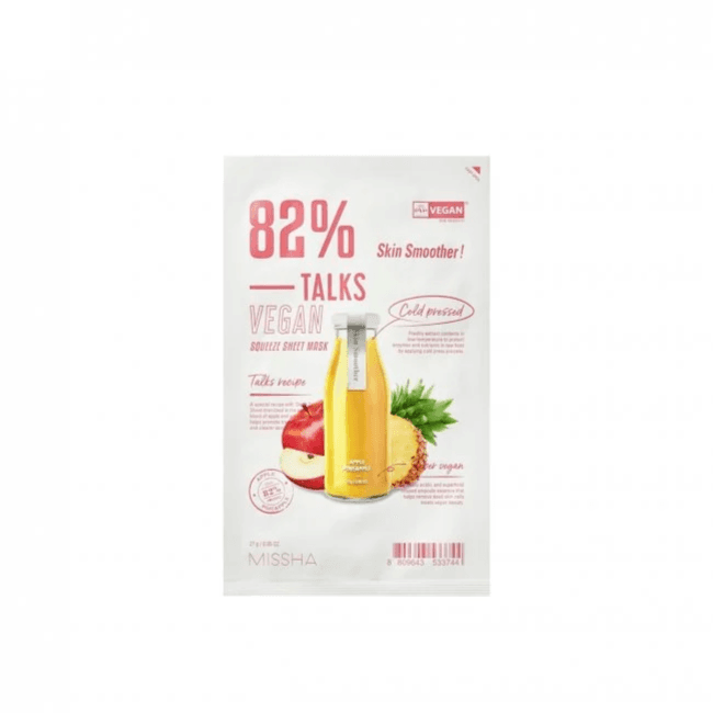 Missha Talks Vegan Squeeze Sheet Mask Skin Smoother