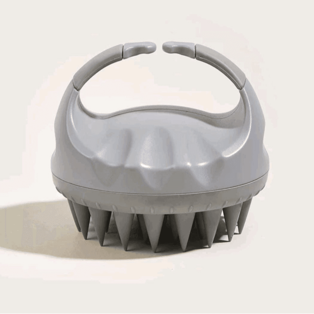 Silicone Scalp Massage Brush, Gray, T-02