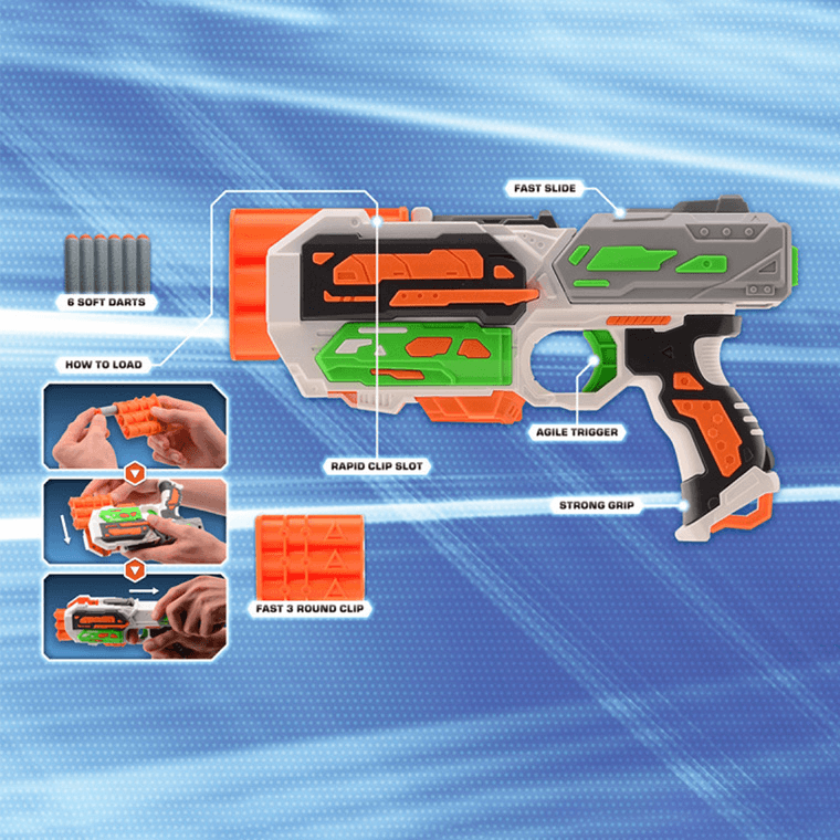 Tack Pro® Storm Clip I With 3 Round Clip And 6 Darts, 20 Cm