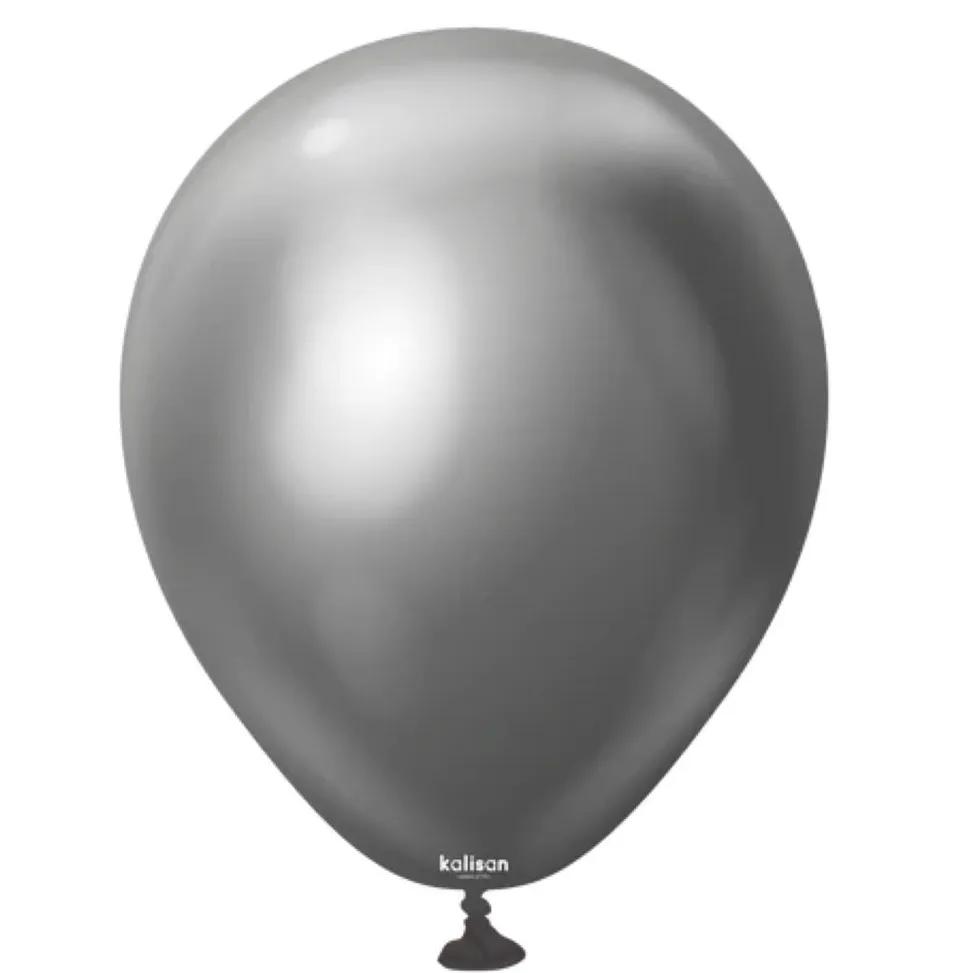 Dark Silver Chrome Helium Balloon