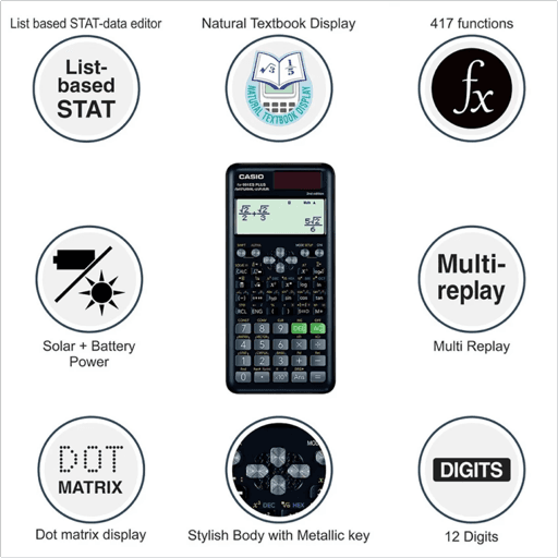 Casio Standard Scientific Calculator (fx-991ES PLUS-2)