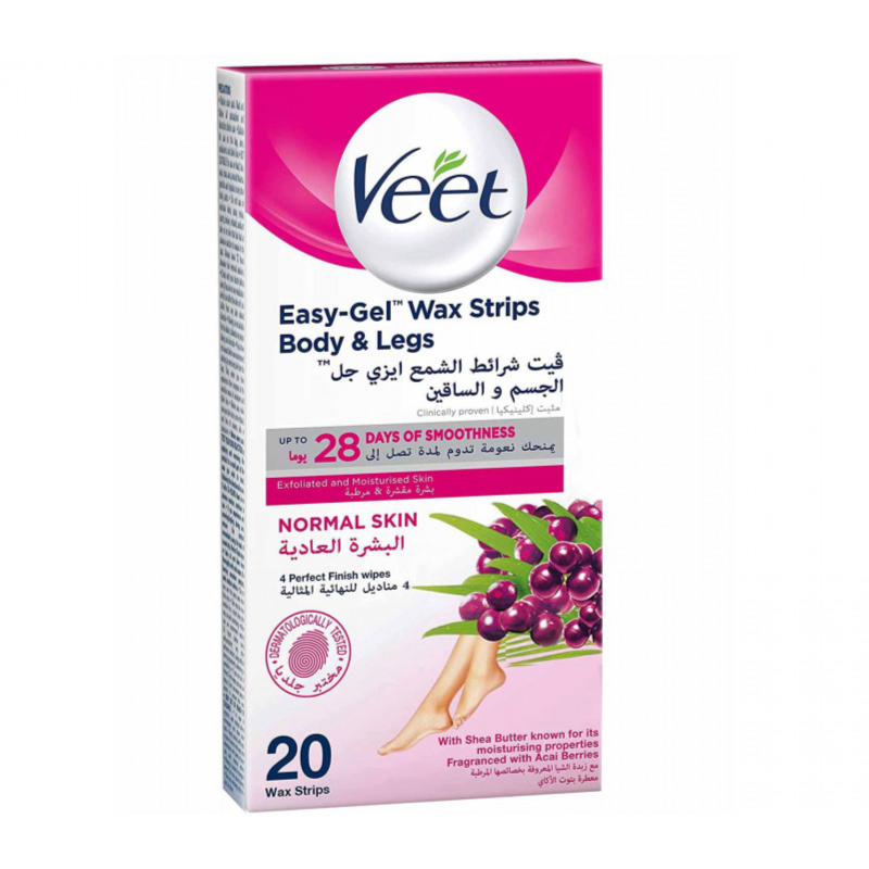 Veet Hair Removal Cold Wax Strips Normal Skin 20's