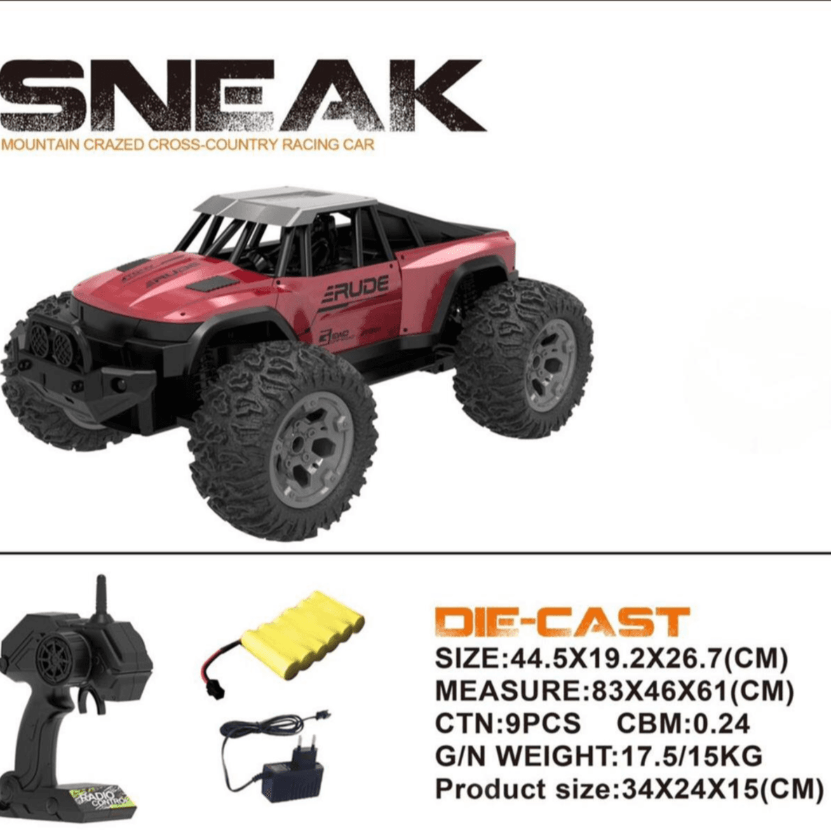 Sneak Gallop Beast Car With Control 25Km/H Maroon