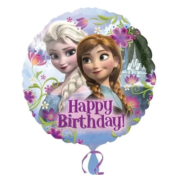 18" Happy Birthday Frozen Foil Balloon Model 2