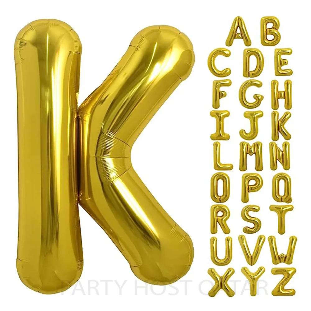 Gold Letter Foil Balloon 40 Inch Helium (Italy)