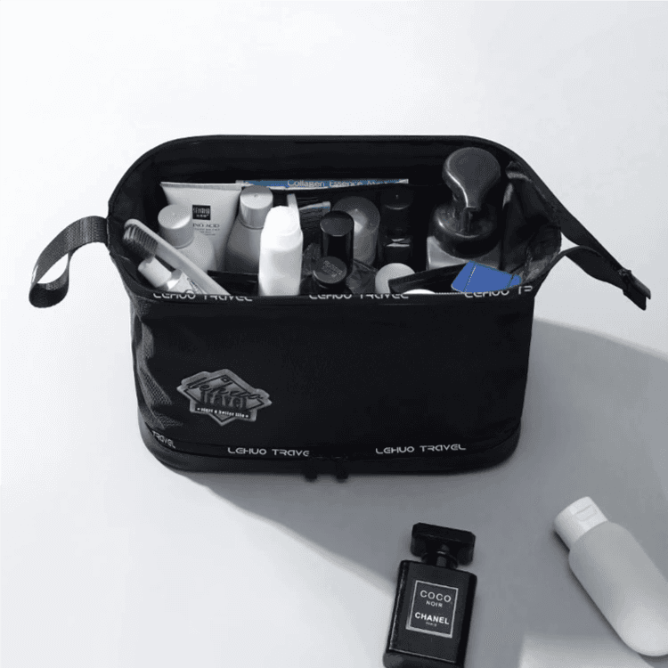 Eco Friendly Custom Cotton Pouch Make Up Bag Plain Black