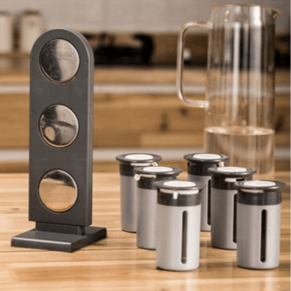 6-Canister Magnetic Spice Stand