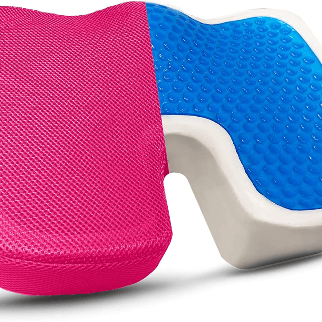 For Office Chair - Memory Foam Chair Pad - Tailbone, Sciatica, Lower Back Pain Relief - Lifting Cushion For Car, Wheelchair, School Chair Pink Color