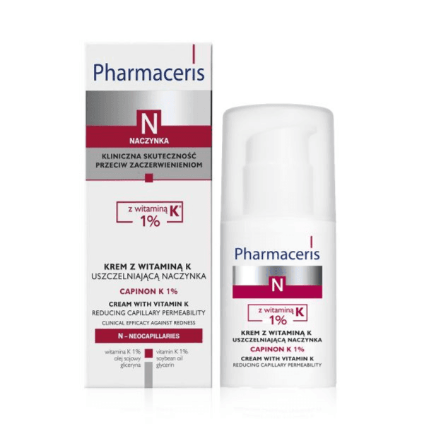 Pharmaceris Neocapillaries With Vitamin K 1% Capinon Cream To Reduce Capillary Permeability 30ml