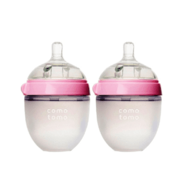 Comotomo Baby Bottle  Pink & White 150ml 2's