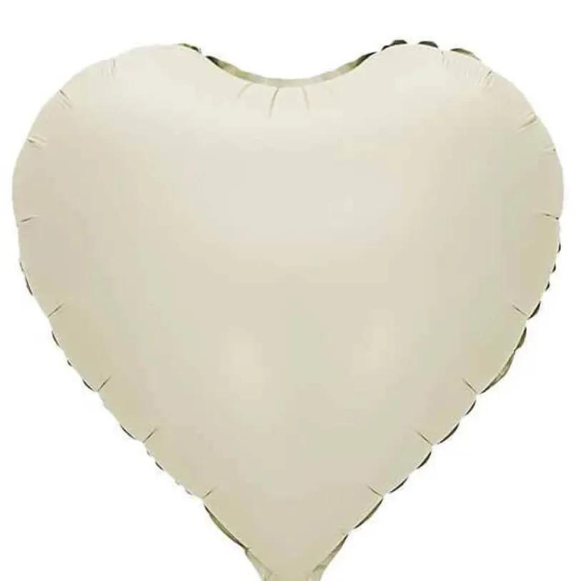 Beige Heart Helium Balloon