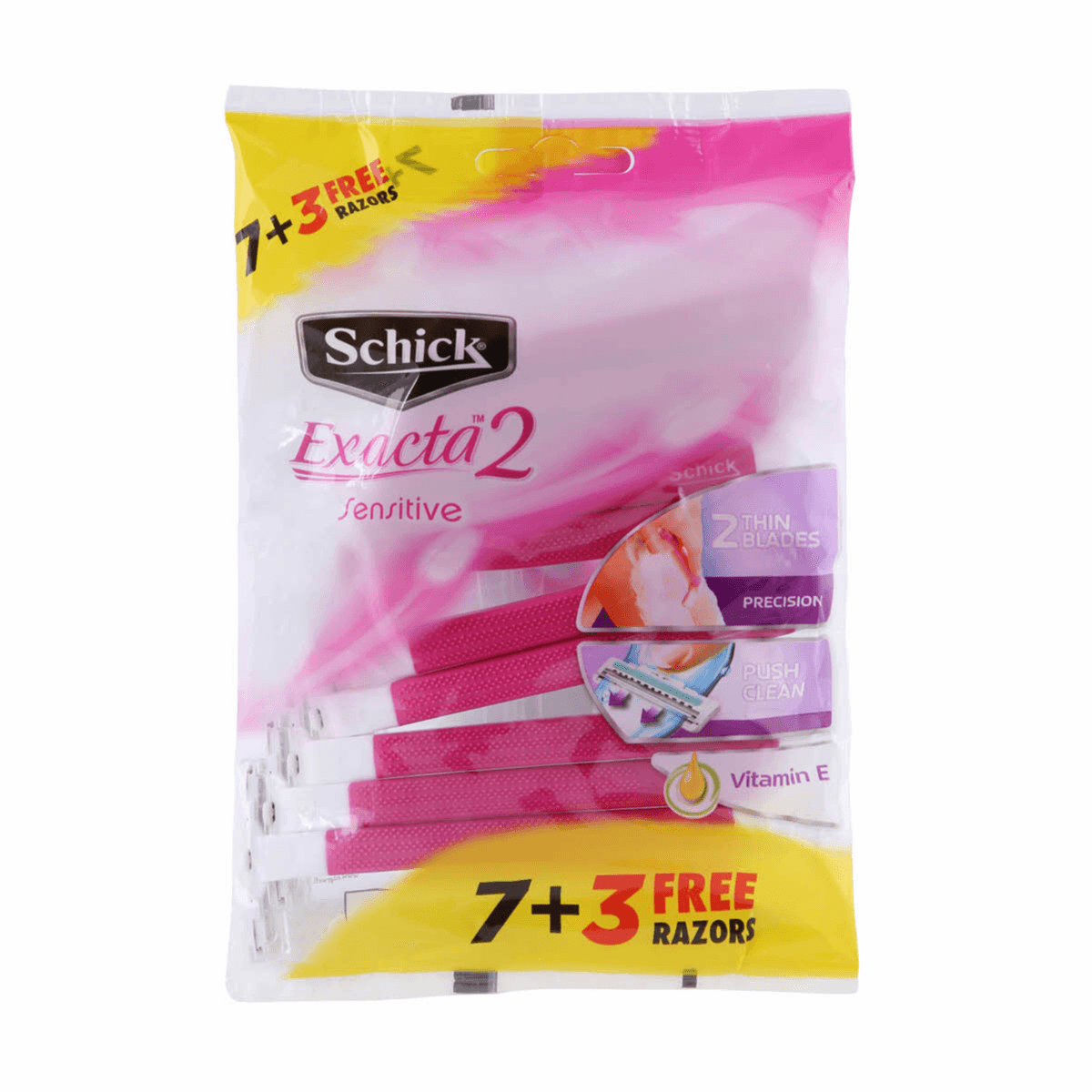 Schick Exacta 2 Sensitive Disposable Razors 7 + 3 Free