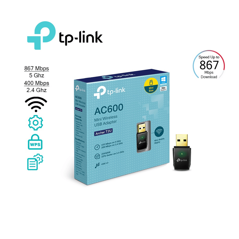 TP-Link AC600 Wireless Dual Band Usb Adapter - Archer T2u