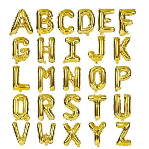 Golden Helium Letter Balloons