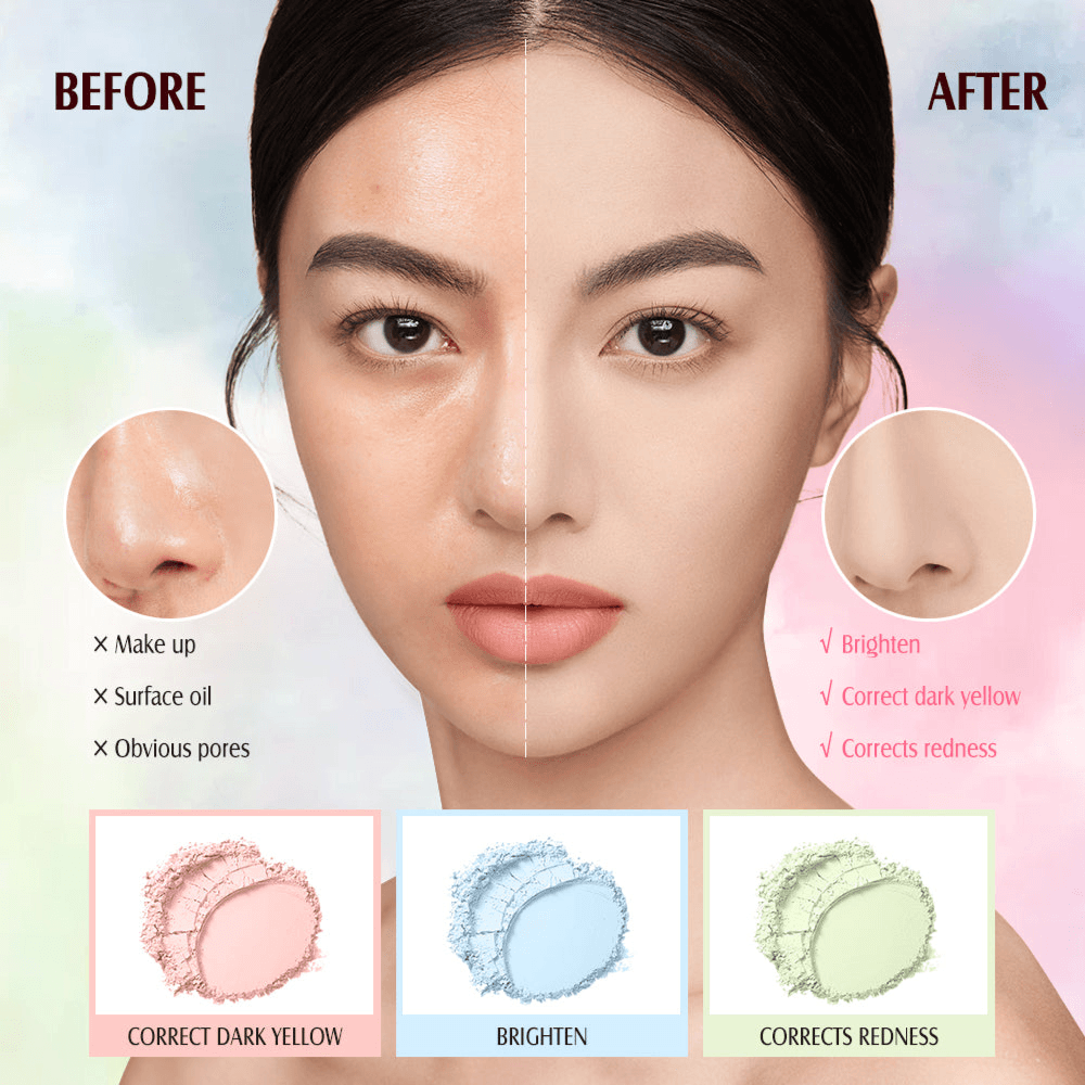 O.Two.O Face Setting Powder 3 Color Fine Powder Oil Control Makeup Loose Powder