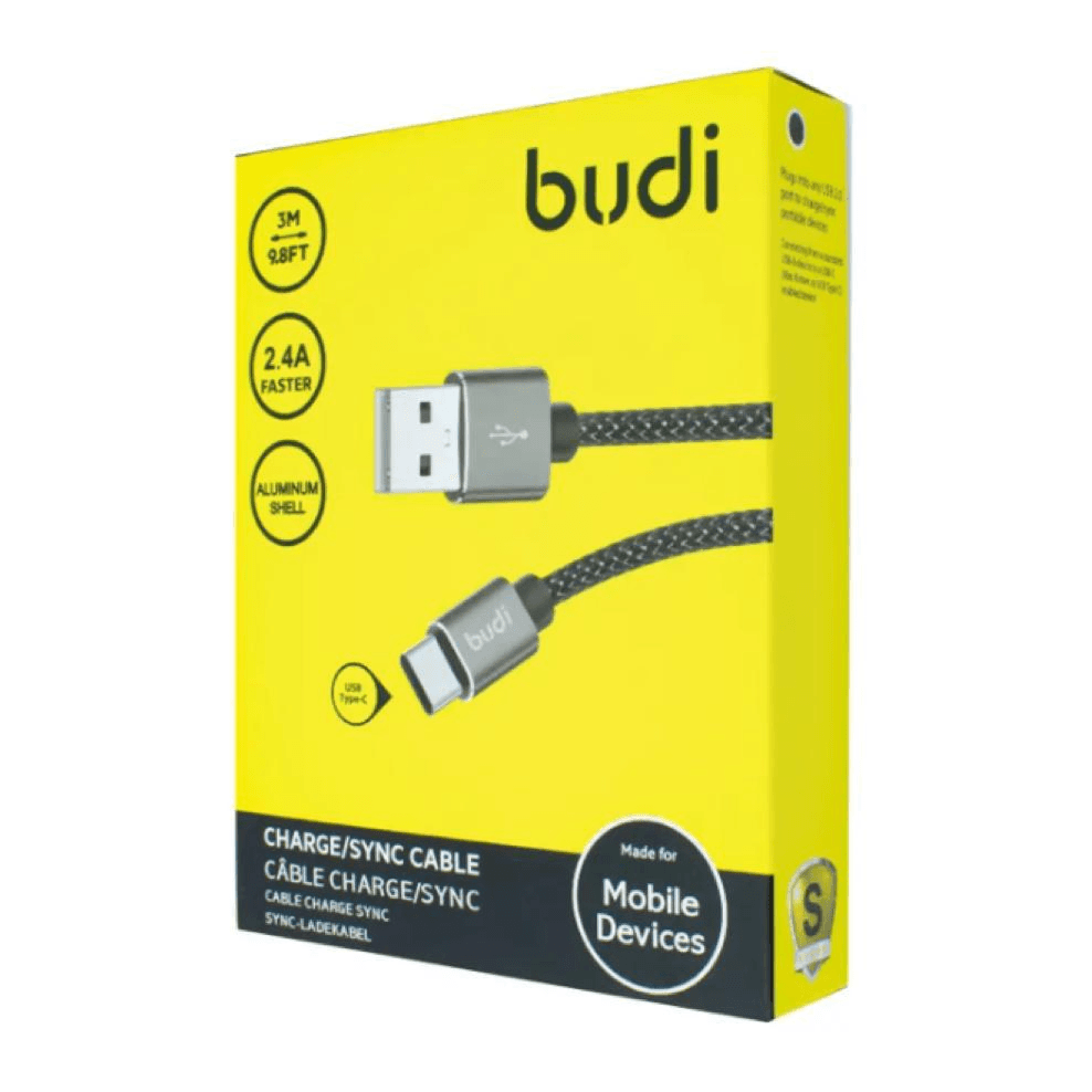 Budi USB-A To USB-C Charge Cable – 3m