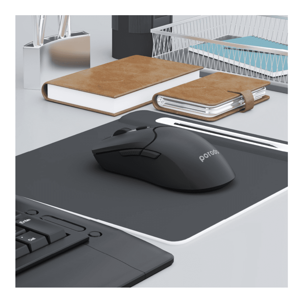 Porodo 3-in-1 Wireless Mouse - Black