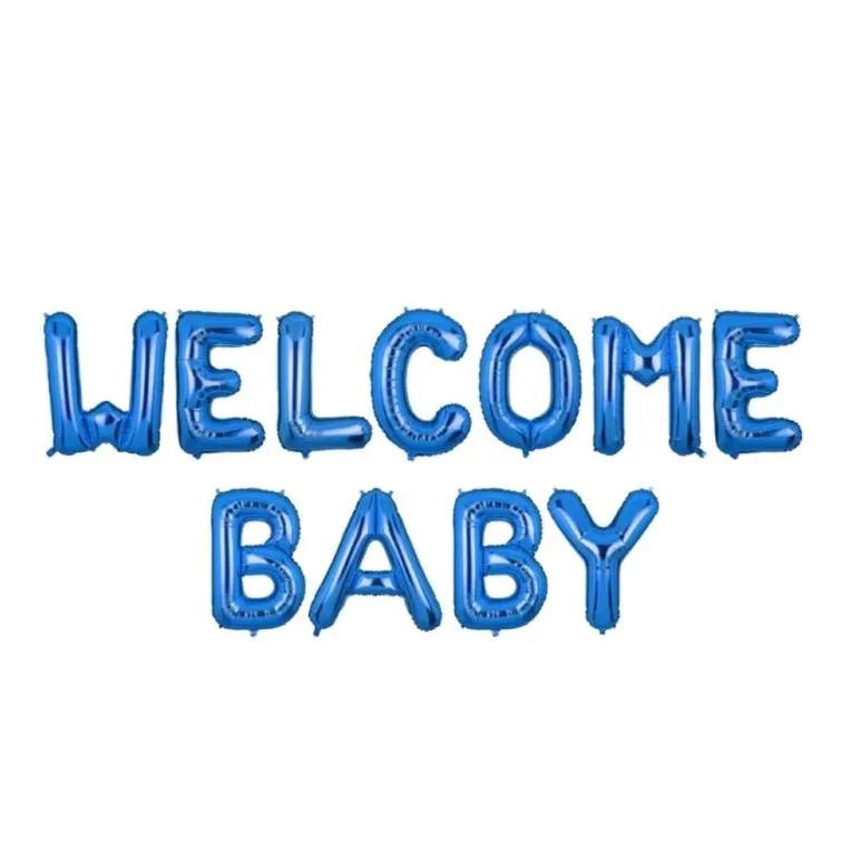 Welcome Baby Balloons Banner