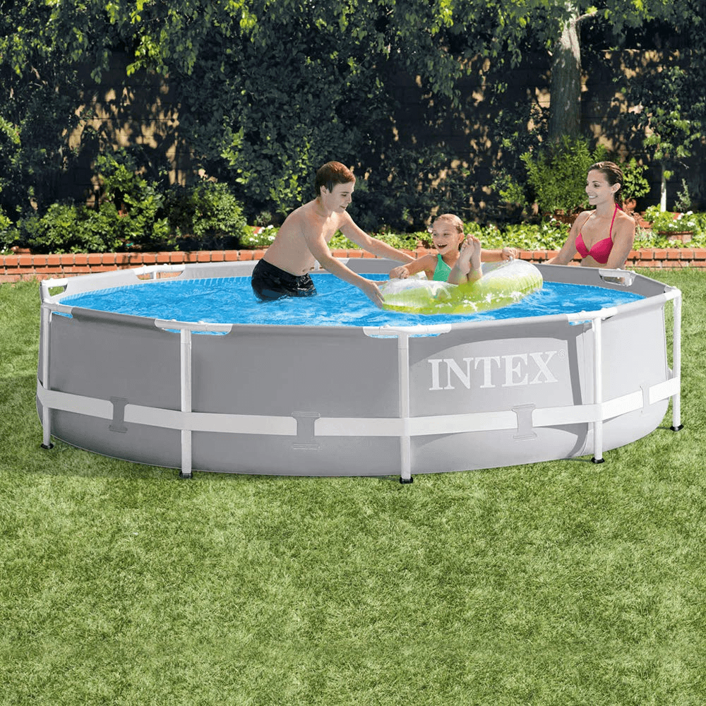 Intex 10Ft X 30In Prism Frame Pool Set, Grey, 26702Uk