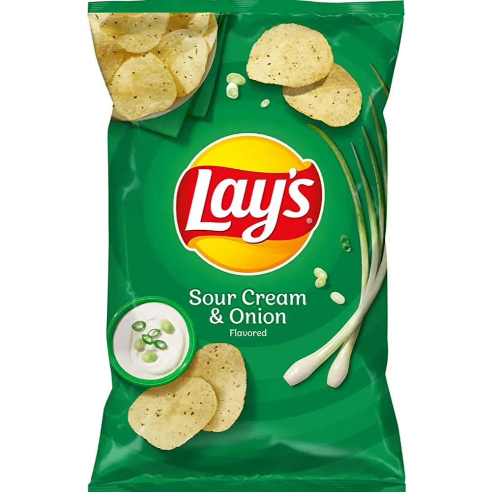 Lay's Sour Cream & Onion Flavored Potato Chips 184.2g. 01701