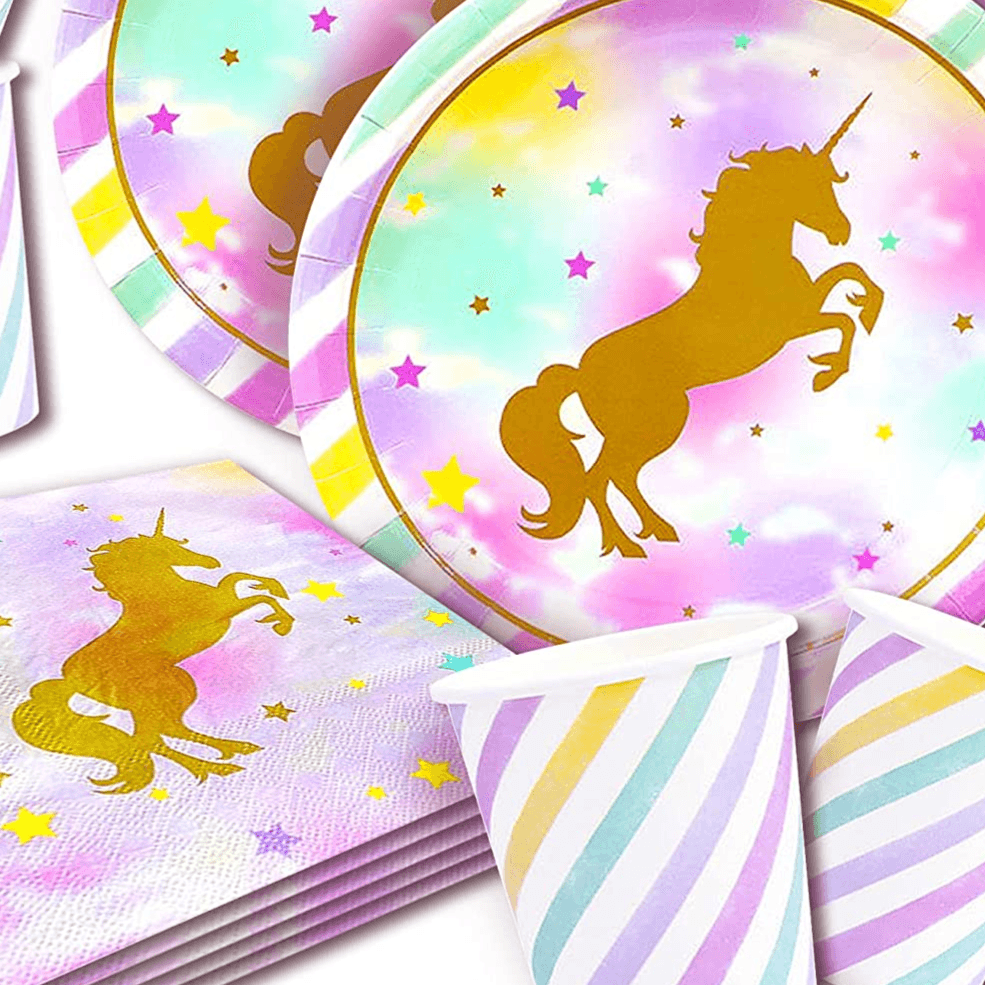 Luxury Golden Unicorn Party Set