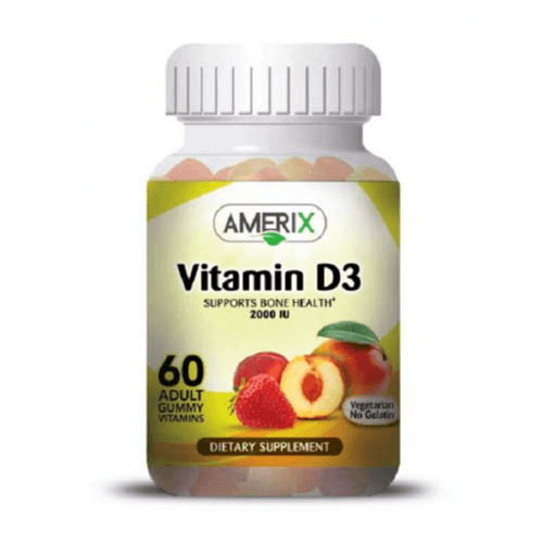 Amerix Vitamin D3 Supports Bone Health 2000iu 60 Adult Gummies No.2483