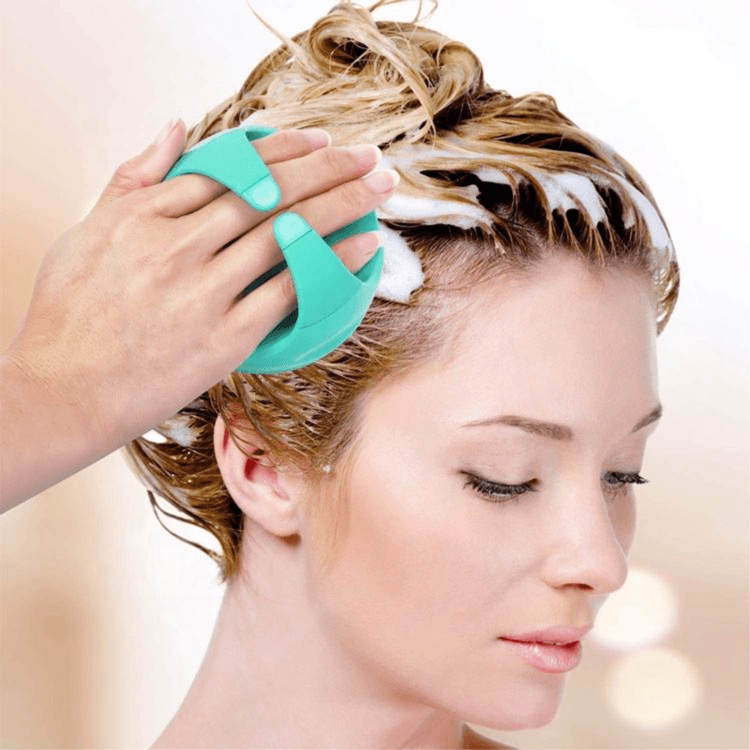 Hair Scalp Massager Shampoo Brush, Green Cercle Shape