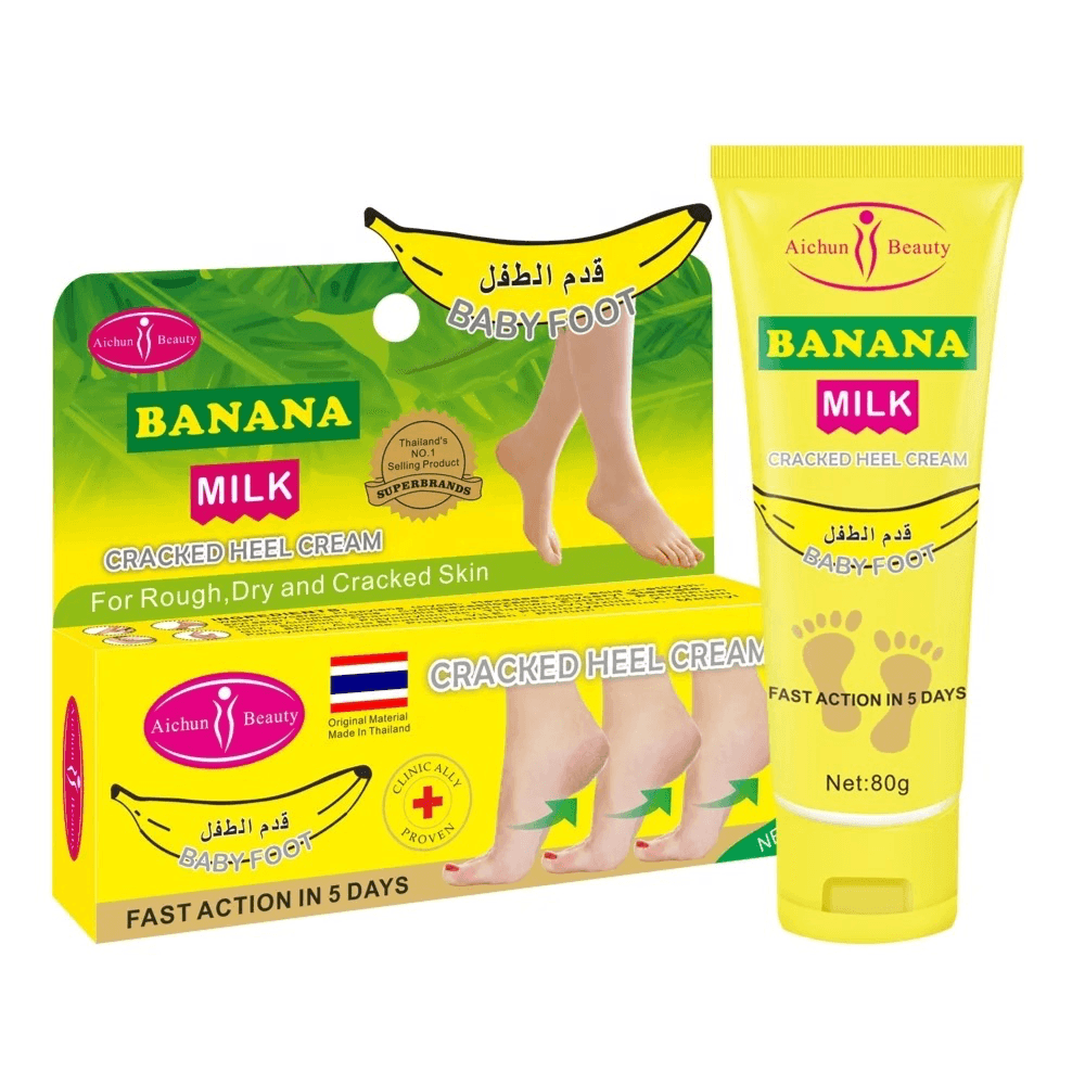 Aichun Beauty Cracked Heel Cream Foot Care Banana Milk Cream Rough Dry Skin Baby Foot 80g