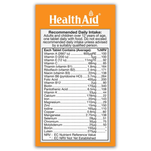 Health Aid A to Z Multivit Tablets 30's