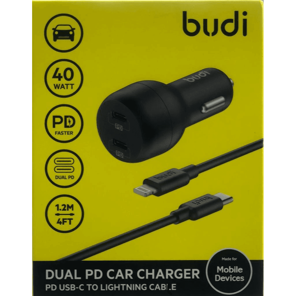 Budi Pd 40w Dual Smart Quick Car Charger