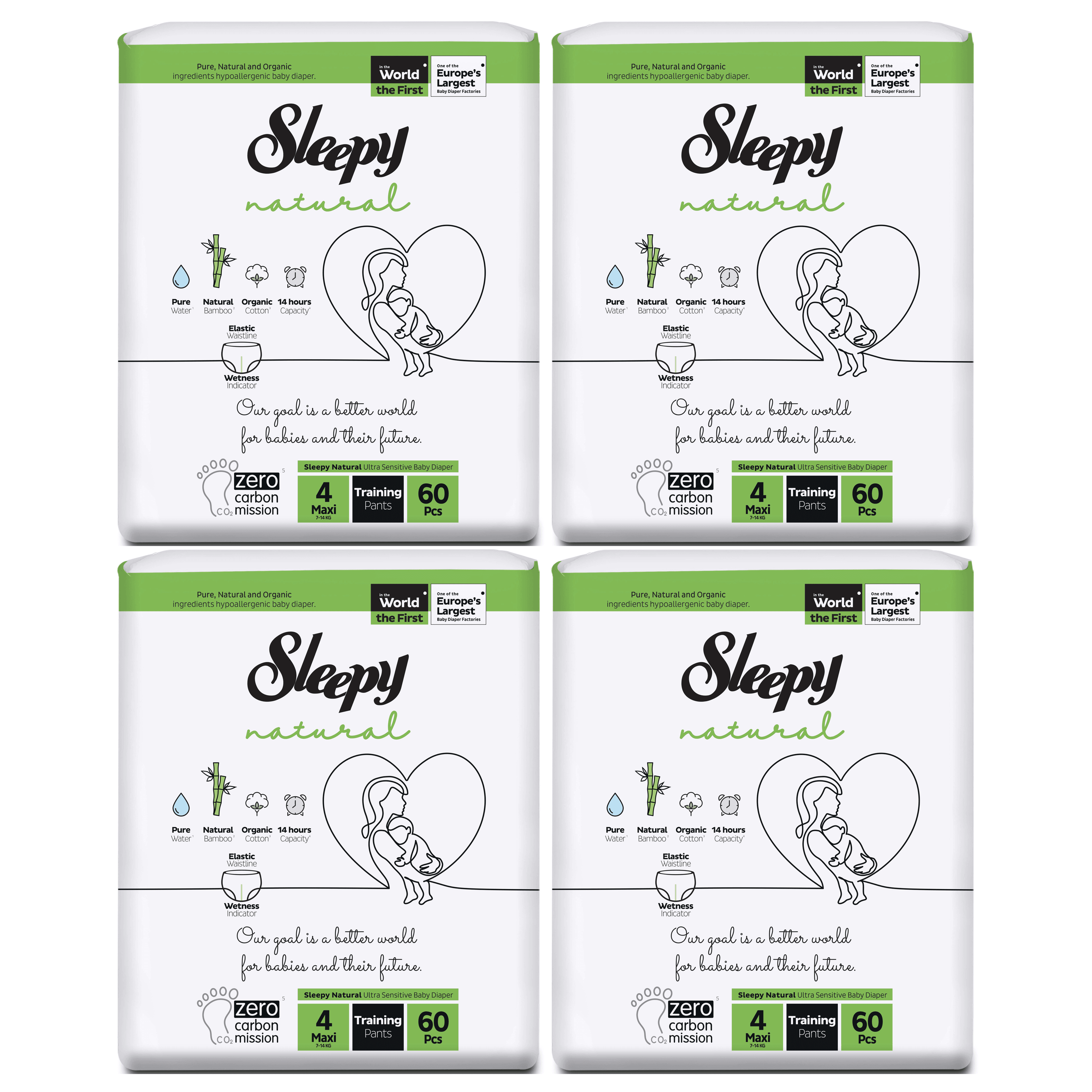 Sleepy Natural Pants 4 - Eco Package