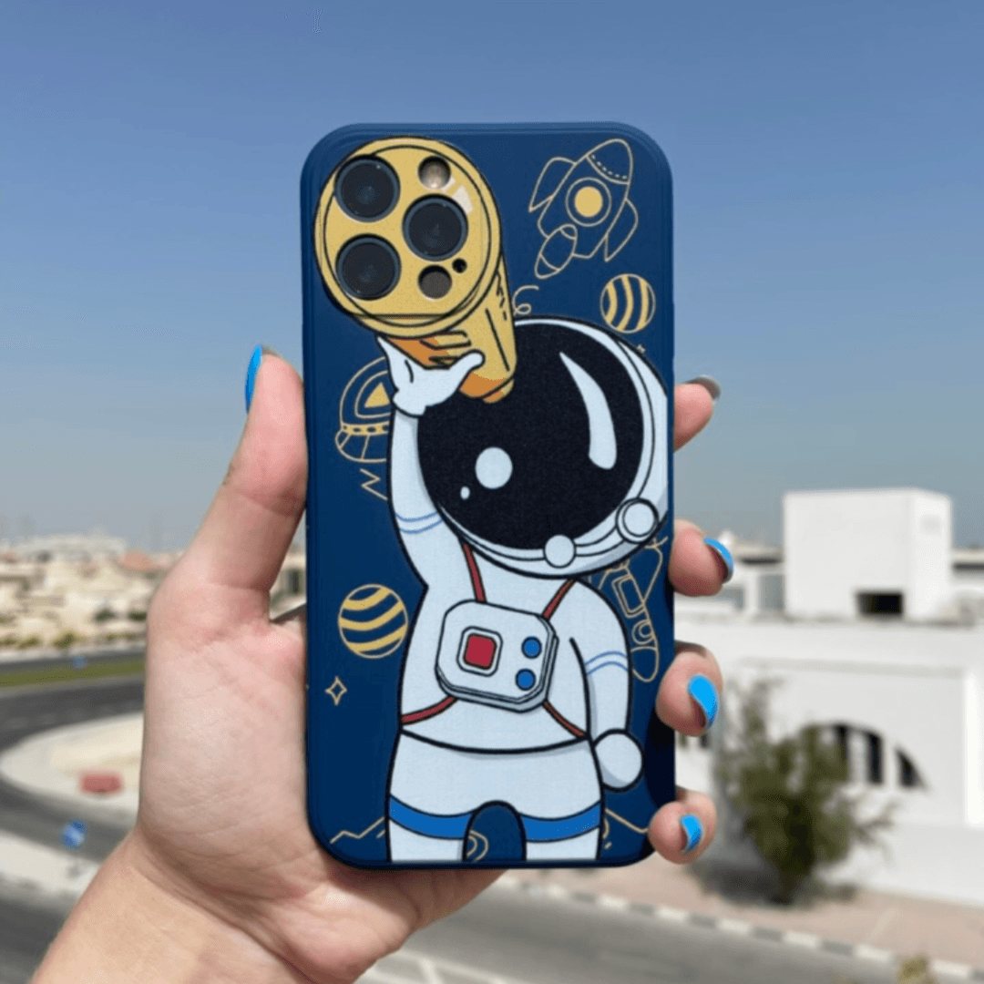 Astronaut iPhone Case 14 Plus or 14 Pro Blue