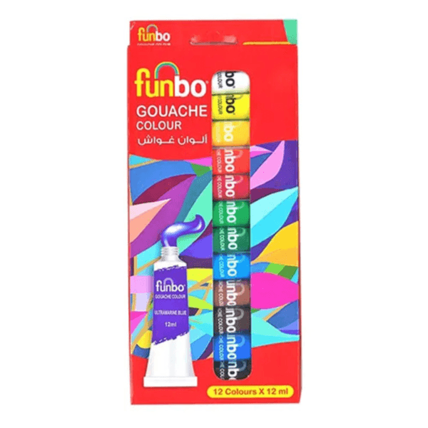 Funbo Gouache Multicolours-12 Colors (Gefb03_573)