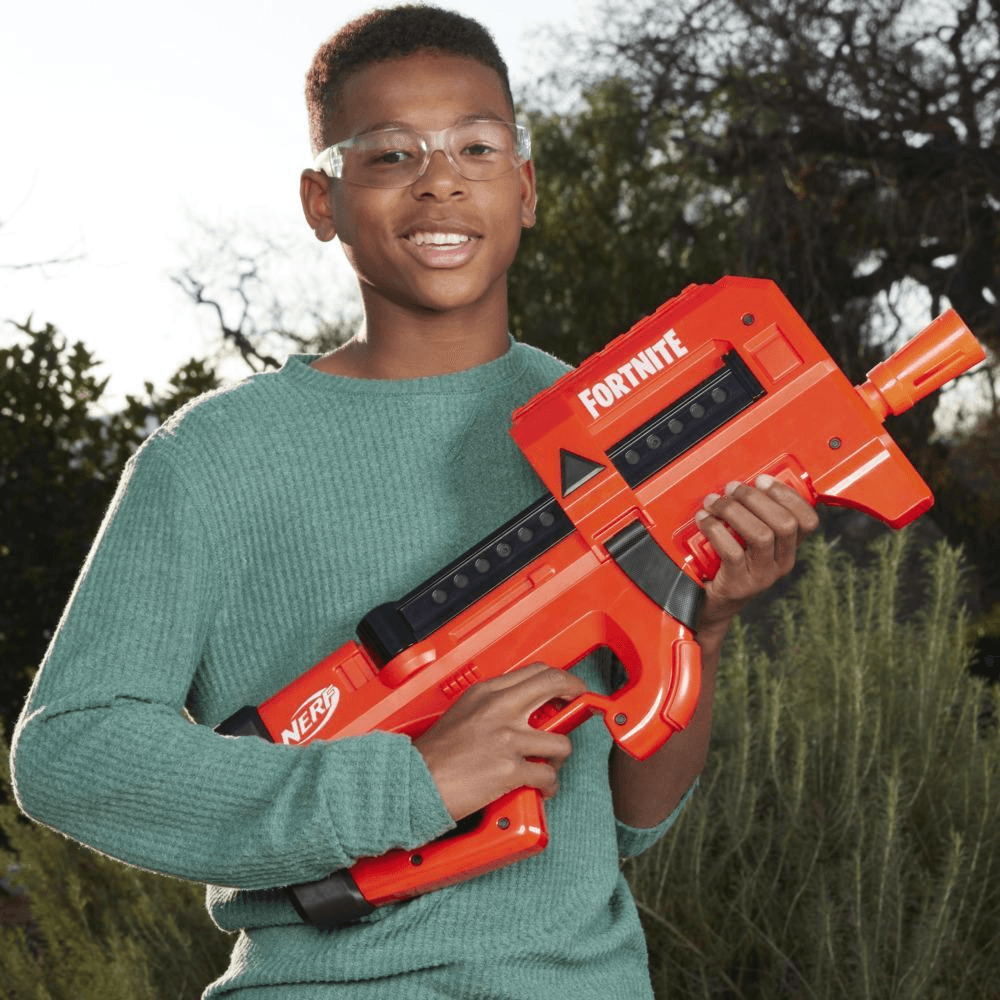 Nerf Fortnite Compact Smg Motorized Dart Blaster, Ultra Red Wrap 8 Nerf Elite Foam Darts (Gnnf20)