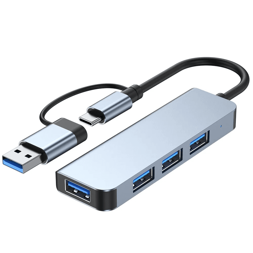 Type-C Adapter 4 In 1, USB 3.0 & USB-C To USB 3.0 * 4 Ports Hub 4 In 1