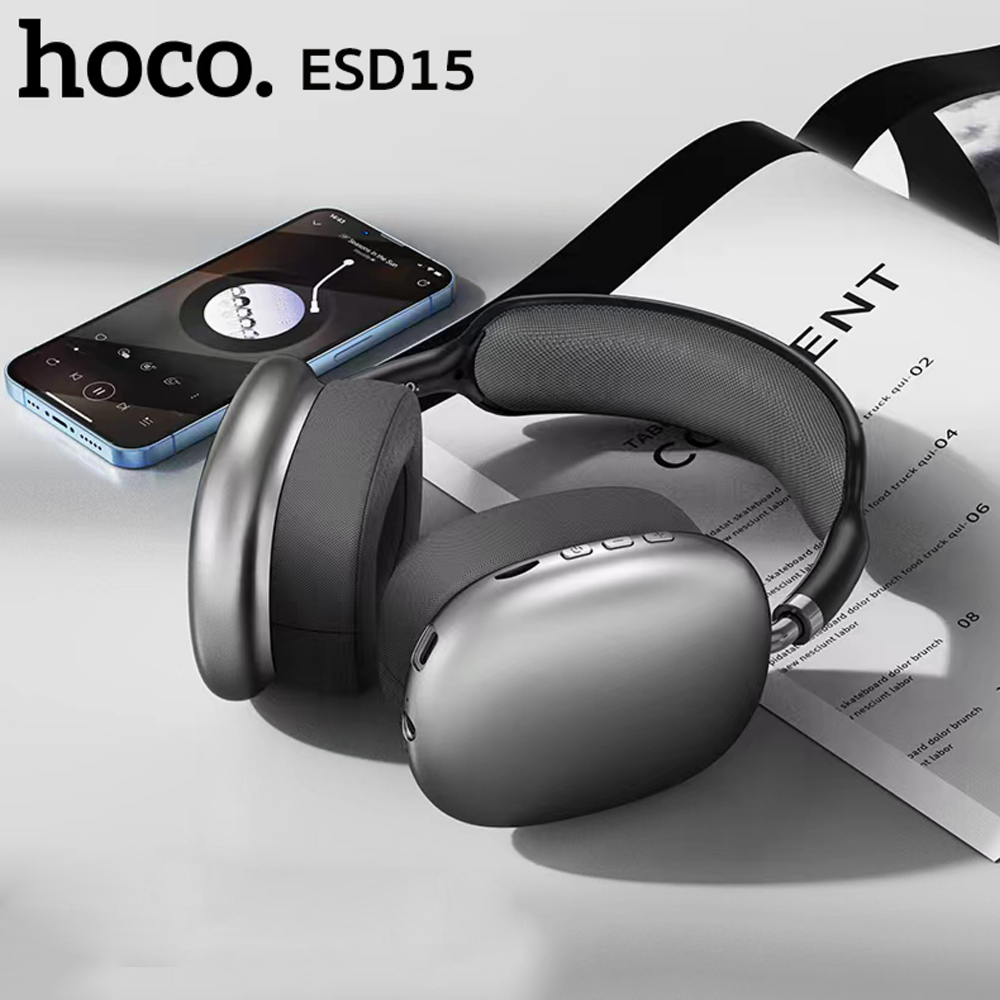 Hoco ESD 15 Wireless BT Headphone - Silver