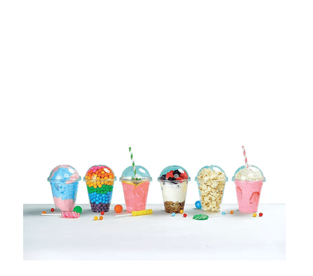 Clear Plastic Treat Cups With Dome Lids