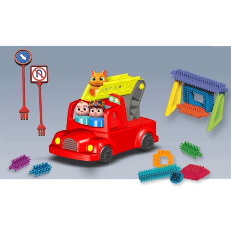 CoComelon Fire Truck Building Blocks Playset