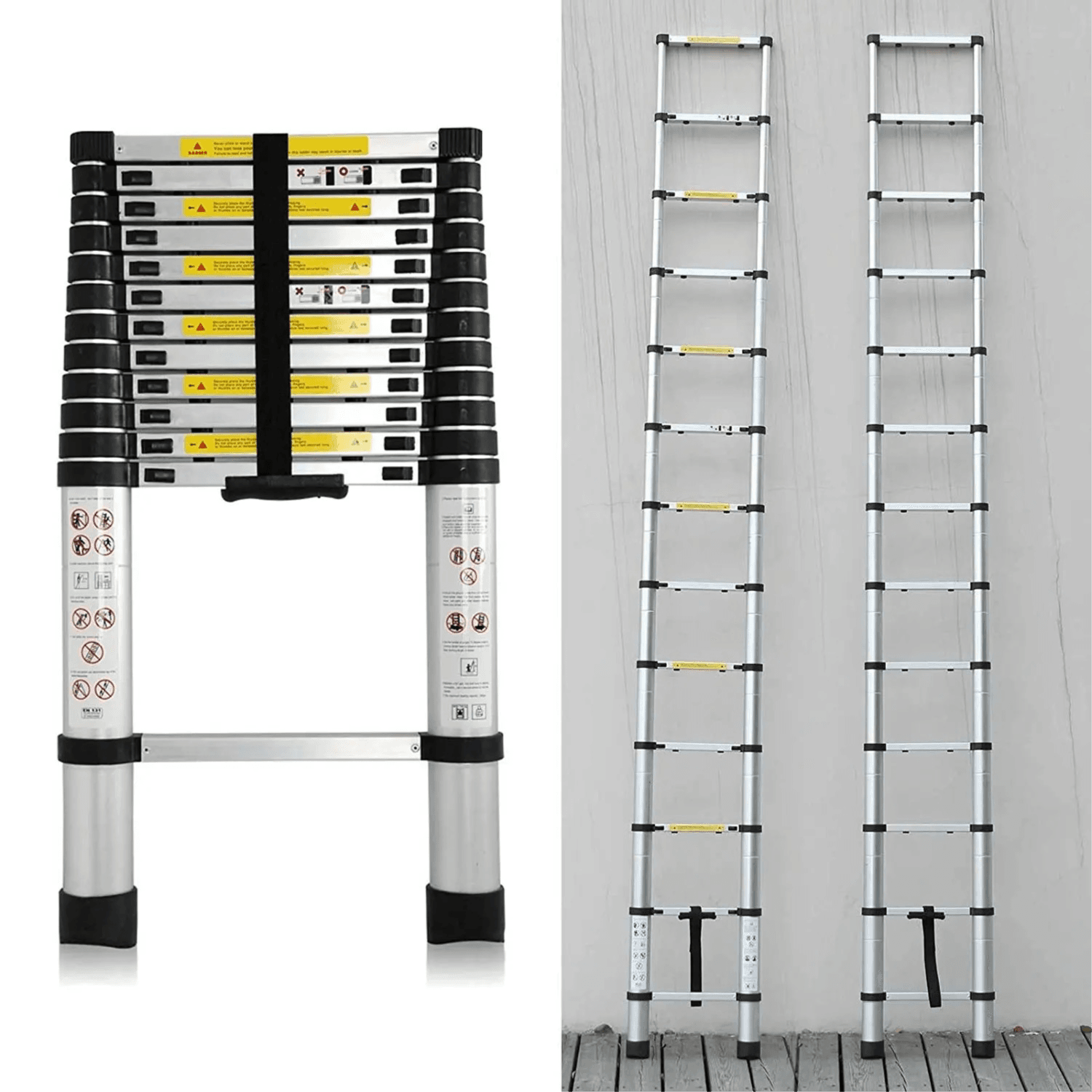 Telescopic A-shaped Ladder | Indoor & Outdoor Use | Anti-scratch Material | Safe & Reliable | Foldable Design | Adjustable Height | Easy To Move | High Quality Material | Mdl-350z-lw |