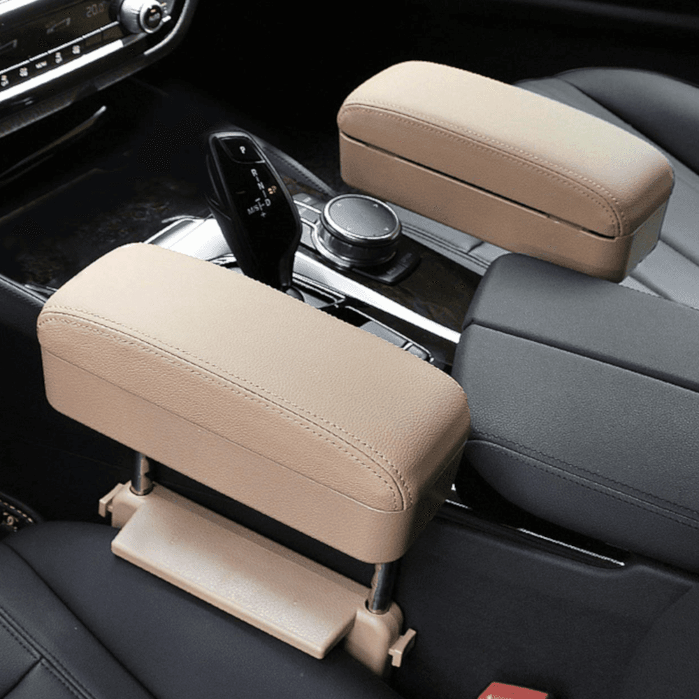 Car Armrest Box with Wireless Charger – Beige