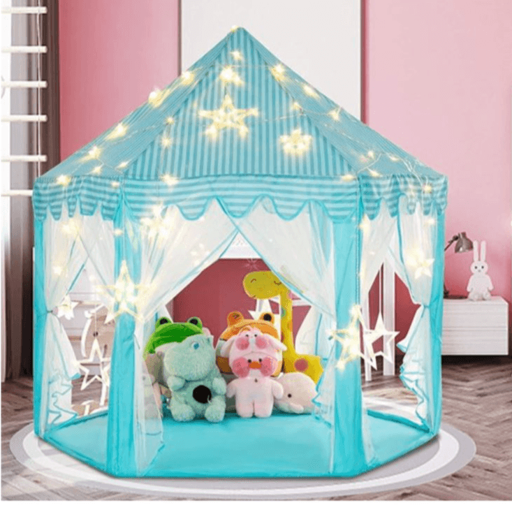 Tent Blue Luxury With Globe Light
