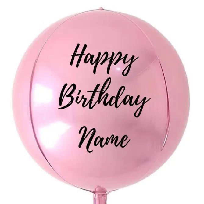 4D Pink Hbd Customized Balloon