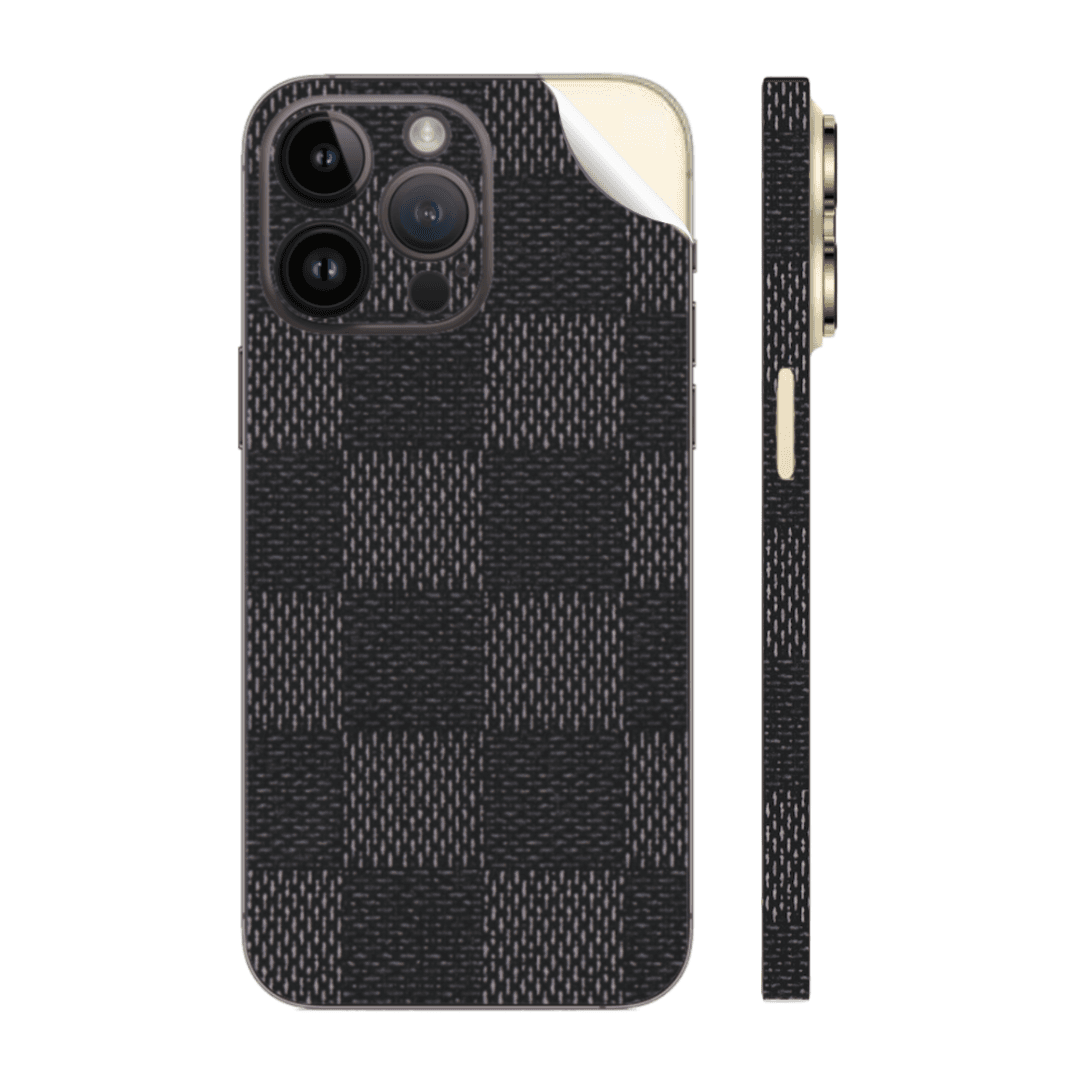 iPhone Vinyl Skin - Plaid Black