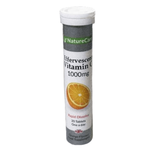 Effervescent Vitamin C Orange Flavour Food Supplement 1000Mg