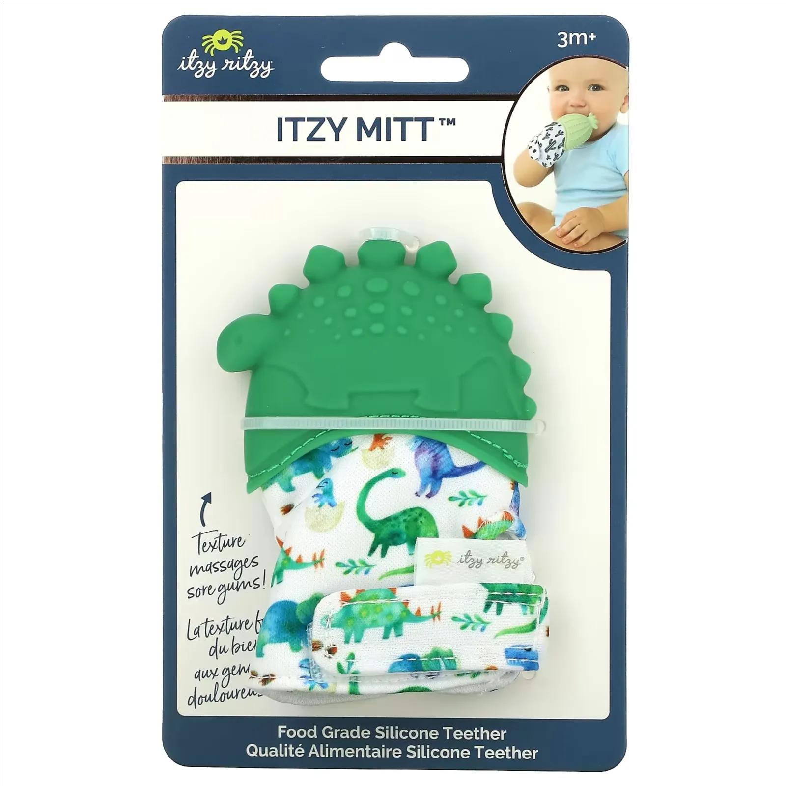 Itzy Ritzy Teething Mittens - Dinosaur