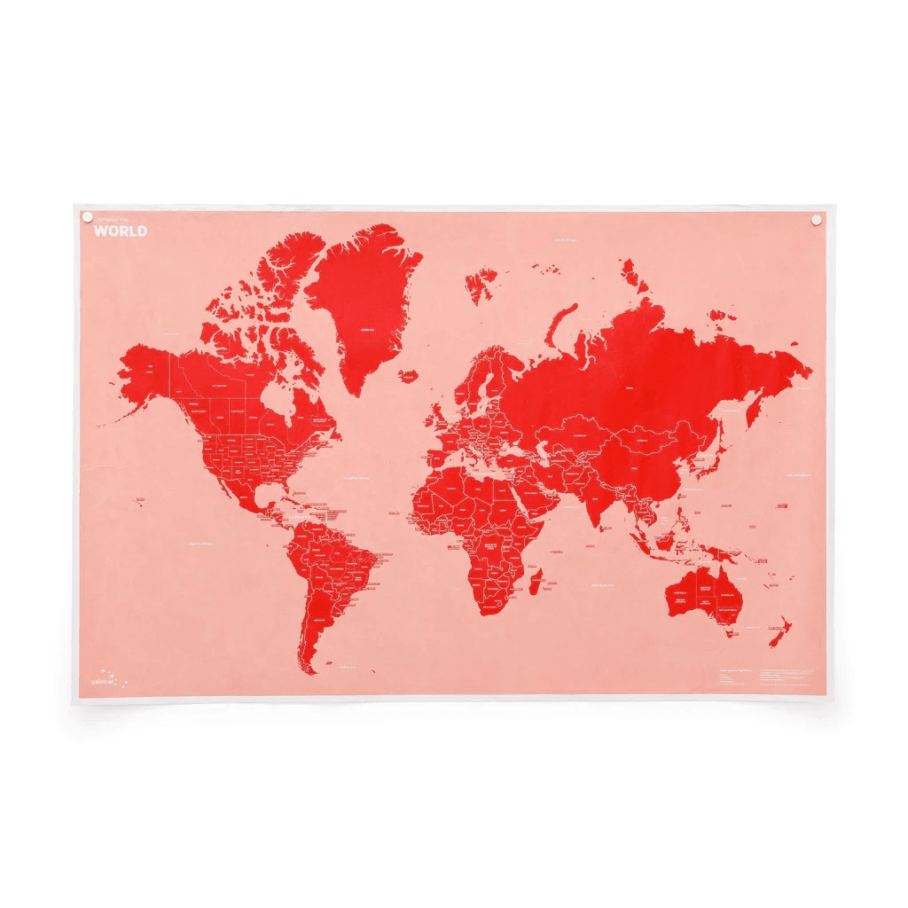 Crumpled World Map By Country